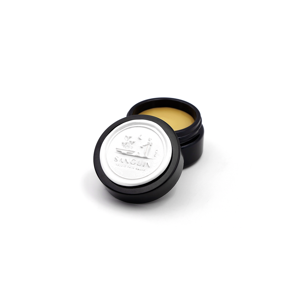 Sanguin's Pelvic Pain Salve is formulated with a blend of powerful botanicals, each one revered for its potent gynecological benefit and ability to alleviate menstrual cramps, as well as pelvic pain associated with endometriosis, PCOS, fibroids, adenomyosis, and cysts.